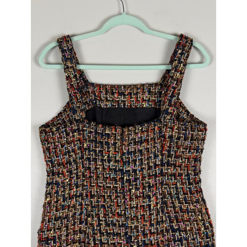 NEW Anthropologie J.O.A. Shimmer Tweed Sheath Mini Dress Multicolor Large - Picture 12 of 15